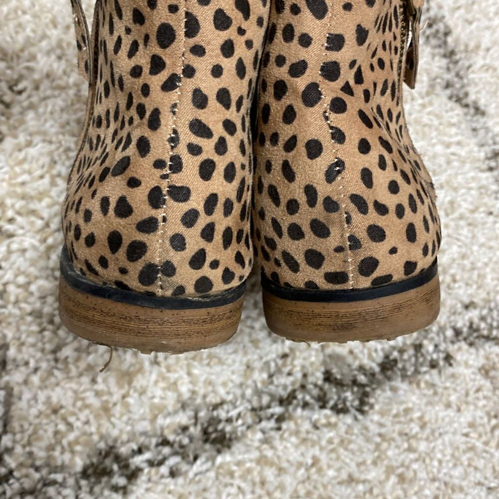 Cat & Jack Leopard Booties Size 5 - Picture 7 of 9